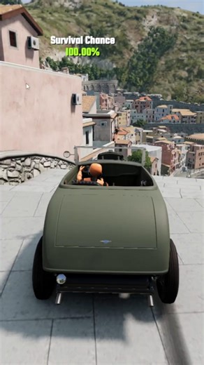 Rust vs. Gravity: Falling Down the World’s Longest Stairs#shorts #beamng #carcrash