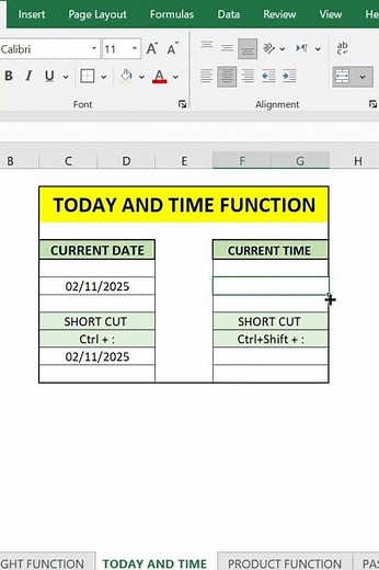 Quick Excel Trick! Insert Date and Time Instantly Using Shortcuts | Excel Tips for Beginners
