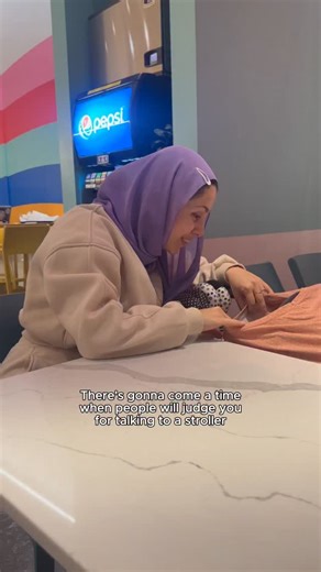 Doaa A. Zaher📍Los Angeles on Instagram: "Never stop talking to the stroller 🥹 #motherhood"