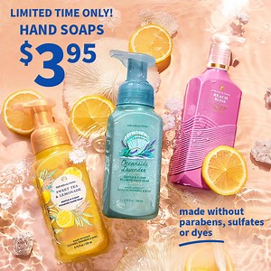 Limited time only! Bring summer to the sink with $3.95 Hand Soaps. 😎🏖️🐚🌴☀️ | Bath & Body Works Canada