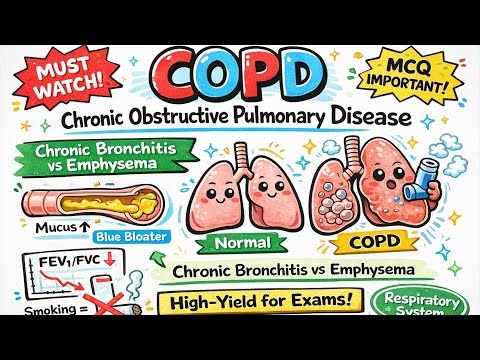COPD Easy explanation Animated Pulmonary Disease | Respiratory System |
