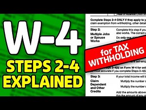 W4 Tax Withholding Steps 2 to 4 Explained IN-DEPTH | With TIPS