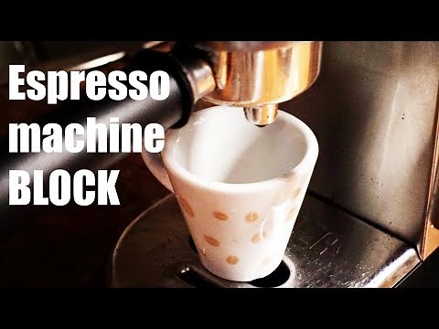 Blocked espresso machine: removing clog and scale from a coffee maker
