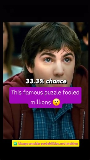 STRICTLY LOGICAL on Instagram: "Monty Hall Problem – the puzzle that breaks your intuition! 🚪 Most people think staying or switching is 50/50, but math proves switching gives you DOUBLE the chance of winning 🏆 Would YOU switch? 👀" --- #MontyHallProblem #ProbabilityPuzzle #MathOlympiad #SATMath #MathsMadeEasy #MathReels #LogicalThinking #MathChallenge #StrictlyLogical #StudySmart #ProblemSolving #MentalMath #MathMagic #ReelTricks #TrendingNow #ReelMath #ShakuntalaDevi #BollywoodReels #Knowledg
