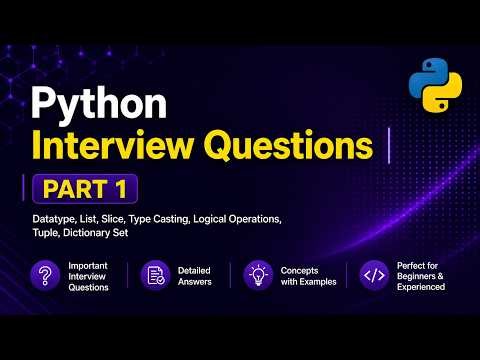 Python Interview Prep: Datatypes, Slicing, Tuples, Sets & Dictionaries