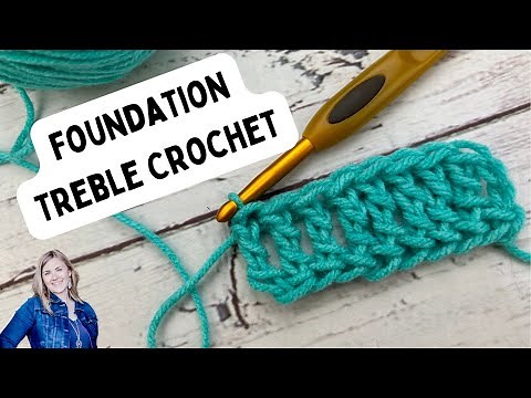 How to Foundation Treble Crochet | SLOW INSTRUCTIONS | Treble Crochet Chainless Foundation Stitch
