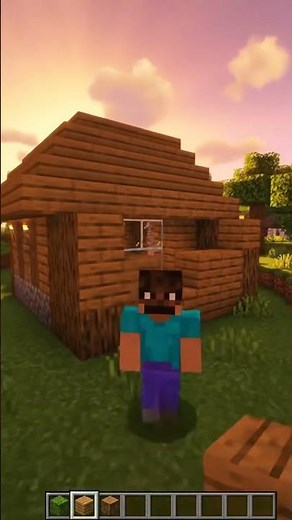 Building a Cozy Minecraft Home at Sunset
