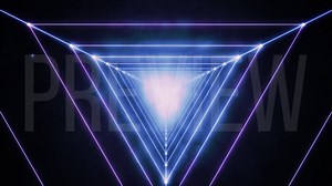 Blue and Violet Space Neon Triangles (Animated Background)