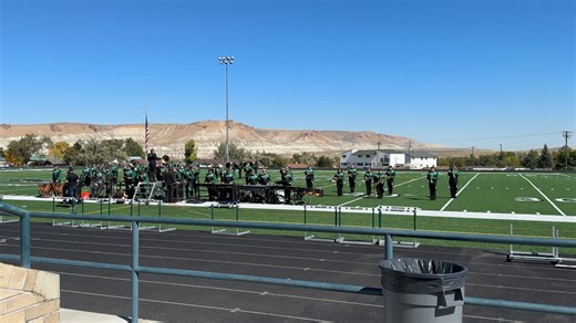 #WolvesMarchingBand 🐺🎷 Green River High School - Wyoming's first annual marching band festival was held earlier today at Wolves Stadium. Check out their awesome performance! Photos will be posted as well. | Wyo4News