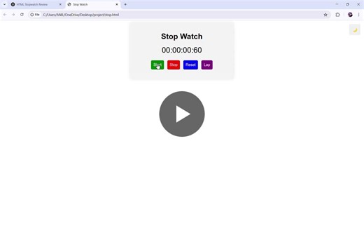 Built a Stopwatch with JavaScript, HTML, and CSS | Anil K posted on the topic | LinkedIn