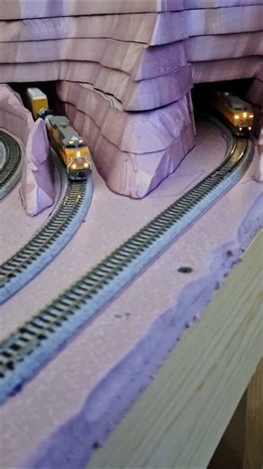 Testing fitment and clearance on N scale 5 x 3.5 layout.