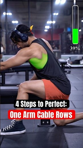 4 Steps to Perfect: One Arm Cable Rows ⚠️ #lats