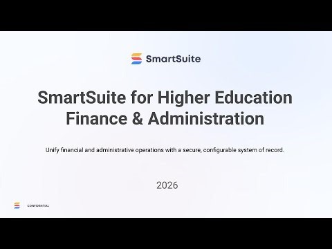 SmartSuite for Finance & Administration | Higher Ed Operations