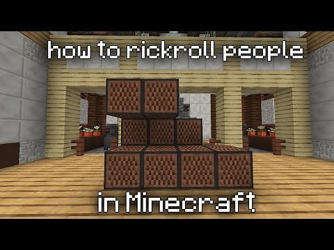Minecraft "Never Gonna Give You Up" noteblock tutorial