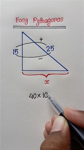 Easy Pythagoras! Alternative Route for Pythagoras #education #learnmath