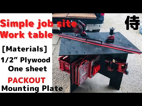 Milwaukee tools PACKOUT Mods / DIY Work Table / Circular Saw & Router Track Guide Rail