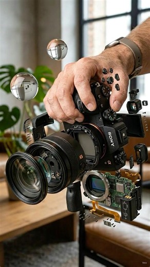 What’s Inside a Professional Camera? 📷 Exploded View Animation