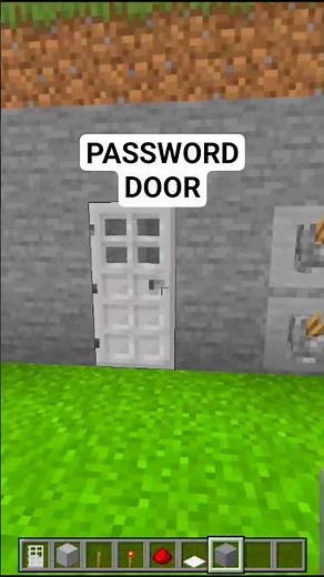MINECRAFT Password Door 🔒 #minecraft #shorts