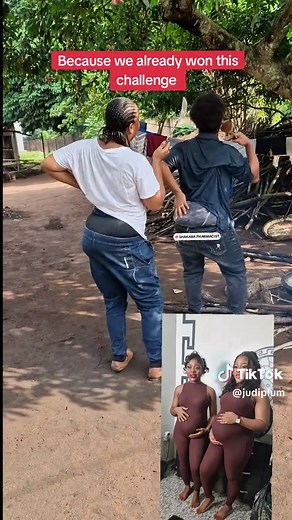 your celebrity pregnant sisters won this challenge 💃💃💃 #judiplum #chukwuezichiemela #pregnancy #pregnancyjourney #ttc #igbo #nembe #bayelsatiktok #fyp #fypシ゚viral #baby_eli_turban @SHAKARA PHARMACIST