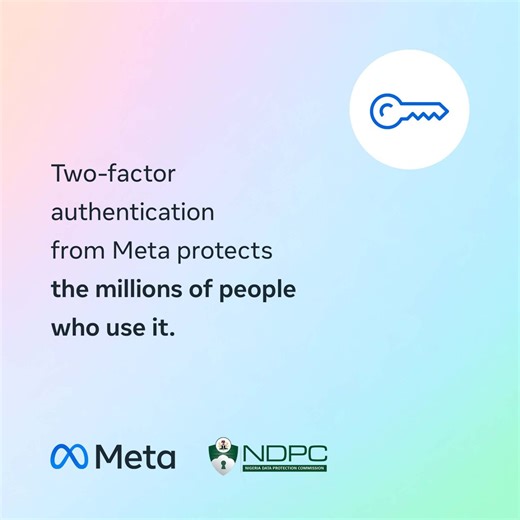 With two-factor authentication, you approve every login attempt to your account. Get an extra layer of security with a tap. | Meta