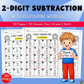 Two-Digit Subtraction with Regrouping Worksheets | 2nd Grade