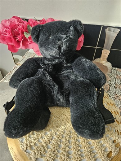 Vintage Teddy Bear Backpack – Black Bear Plush Bag – 90s Kids Backpack – Stuffed Animal Bag – Retro Kawaii Style - Etsy
