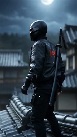 Mysterious Ninja Walking in the Night