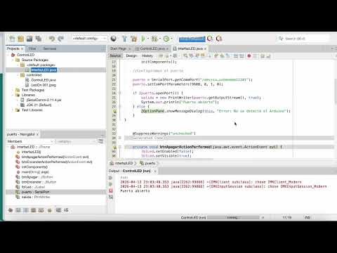 Control de un LED con Java (Swing) y Arduino vía comunicación serial