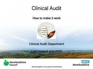 Clinical Audit - SlideServe