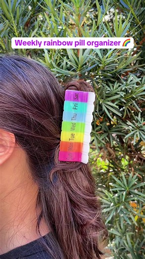 Weekly Rainbow Pill Organizer for Easy Daily Doses
