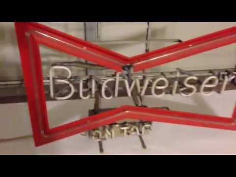 Budweiser Bowtie On Tap Neon Sign