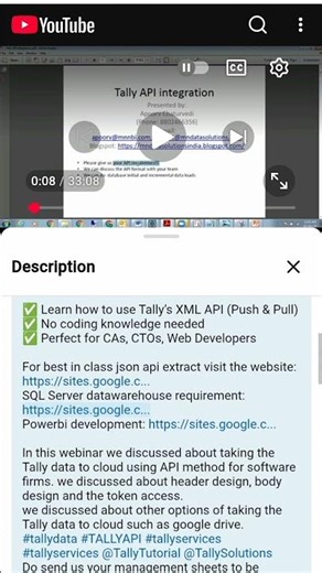 best tally api integration video. details below