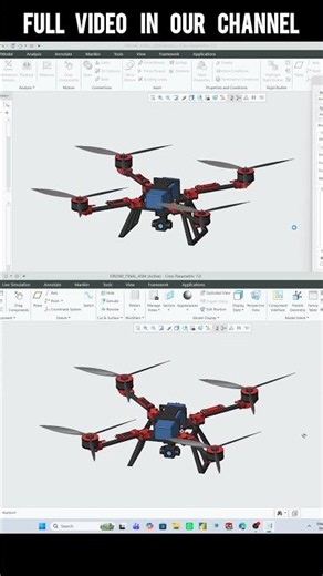 Drone in Creo 🤯 | CAD | #shorts #animation #engineering