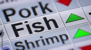 Fish index of the stock market. Up. Looping.