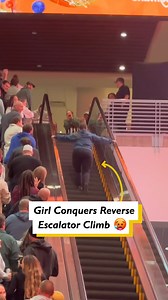 263K views · 1.3K reactions | Girl Conquers Reverse Escalator Climb  | Level Fitness | Facebook