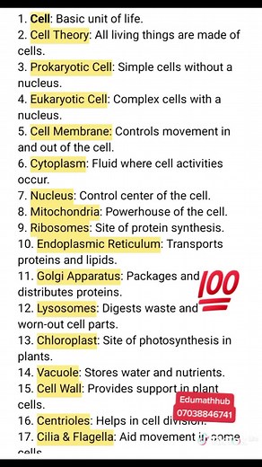 Understanding Cell Structure for JAMB Biology 2025