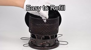 Bird Feeder for Outdoors Hanging, Wild Bird Feeders with Metal Mesh, Squirrel Proof Birdfeeder,4.3lb Retractable Seed Feeder,6 Perches for Bluebird, Cardinal,Finch,Blue Jay,(bronze colour)