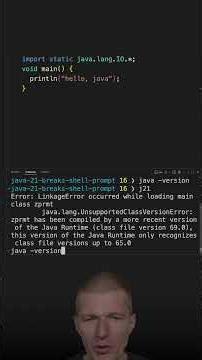 Java 21 Breaks the Shell Prompt 😀 #java #shorts #coding #airhacks