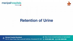 314K views · 95 reactions | Dr. Ashish Tyagi from Manipal Hospital Ghaziabad explains everything you need to know about urine retention—its causes, symptoms, and available treatments. Stay aware and prioritize your health! Watch the video for insights about Urine retention. #ManipalHospitalGhaziabad #YourManipal #LifesOn #RetentionOfUrine #Urology | Manipal Hospitals | Facebook