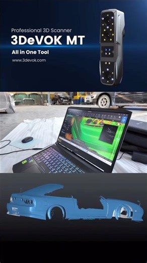 3D scanning the 200SX project with a scanner from ‪@3DeVOK‬ Full EP1 soon #3devok #3dscan #3dscanner