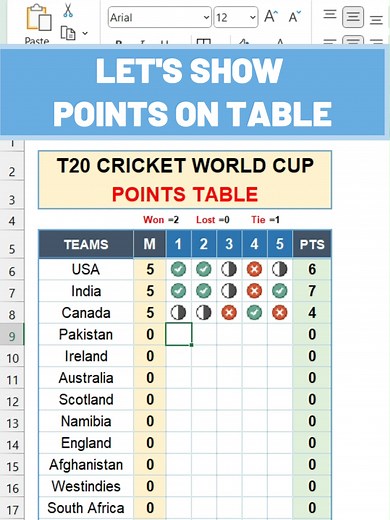 Create teams points table in excel within seconds #excel #exceltips #exceltutorial #learnexcelontiktok #excelhelp #spreadsheetskills #productivityhacks #microsoftexceltutorial #fyp #fypage #fypppppppppppppp