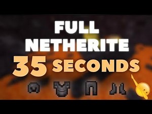 making full netherite armor in 35 second in Minecraft