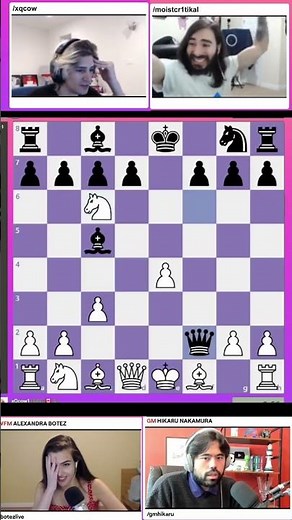 XQC vs MoistCritical Epic Chess Moment #xqc #moistcr1tikal #chess #checkmate #gamer #xqcowxqcclips