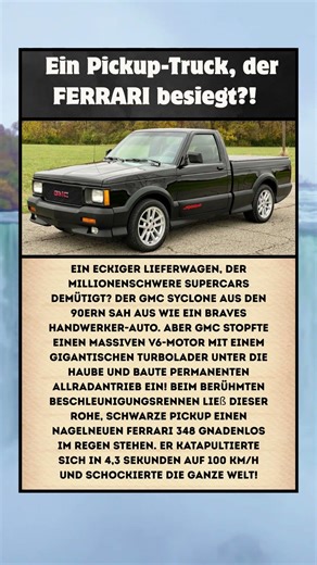 GMC Syclone: Der Pickup-Truck, der Ferrari besiegte