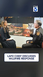 LAFD Chief Jaime Moore sat down for his first one-on-one interview since being sworn in last December. He discussed the recent Los Angeles wildfires and his approach to leading the department. Last week, the chief also addressed a report on the Palisades fire, acknowledging that it had been altered before its release. KTLA's Samantha Cortese has the report. | KTLA 5 News
