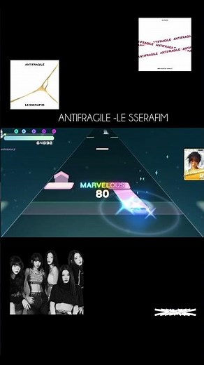Rhythm Hive gameplay of Antifragile by LE SSERAFIM! #rhythmhive#lesserafim#antifragile#rhythmgame
