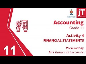 4. Gr 11 Accounting - Financial Statements - Activity 4