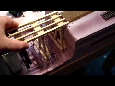 Ho scale scratch built trestle bridge