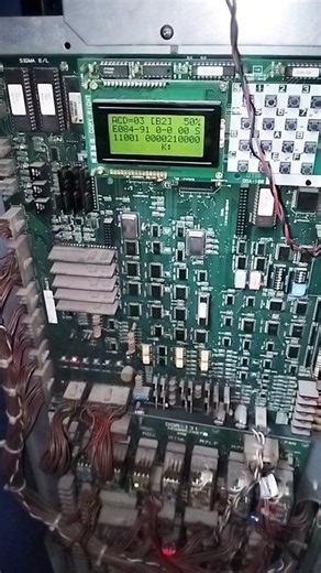 Sigma elevator control board LCD displays an error code status| Sigma Elevator Control Board LCD Error Status E-084-91| #errorcode #controlboard #display #sigmaelevator #elevator #technology | EEE World
