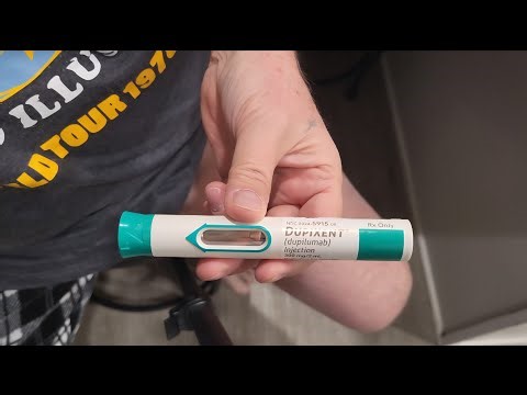 Dupixent injection. My step by step leg injections. Stop the belly injections and use the leg. 